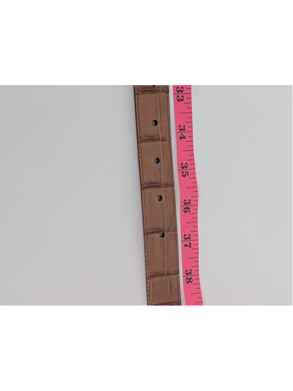 Vintage Brighton B40167 Reversible Red Brown Braided Croc Embossed Leather Belt - Picture 11 of 14